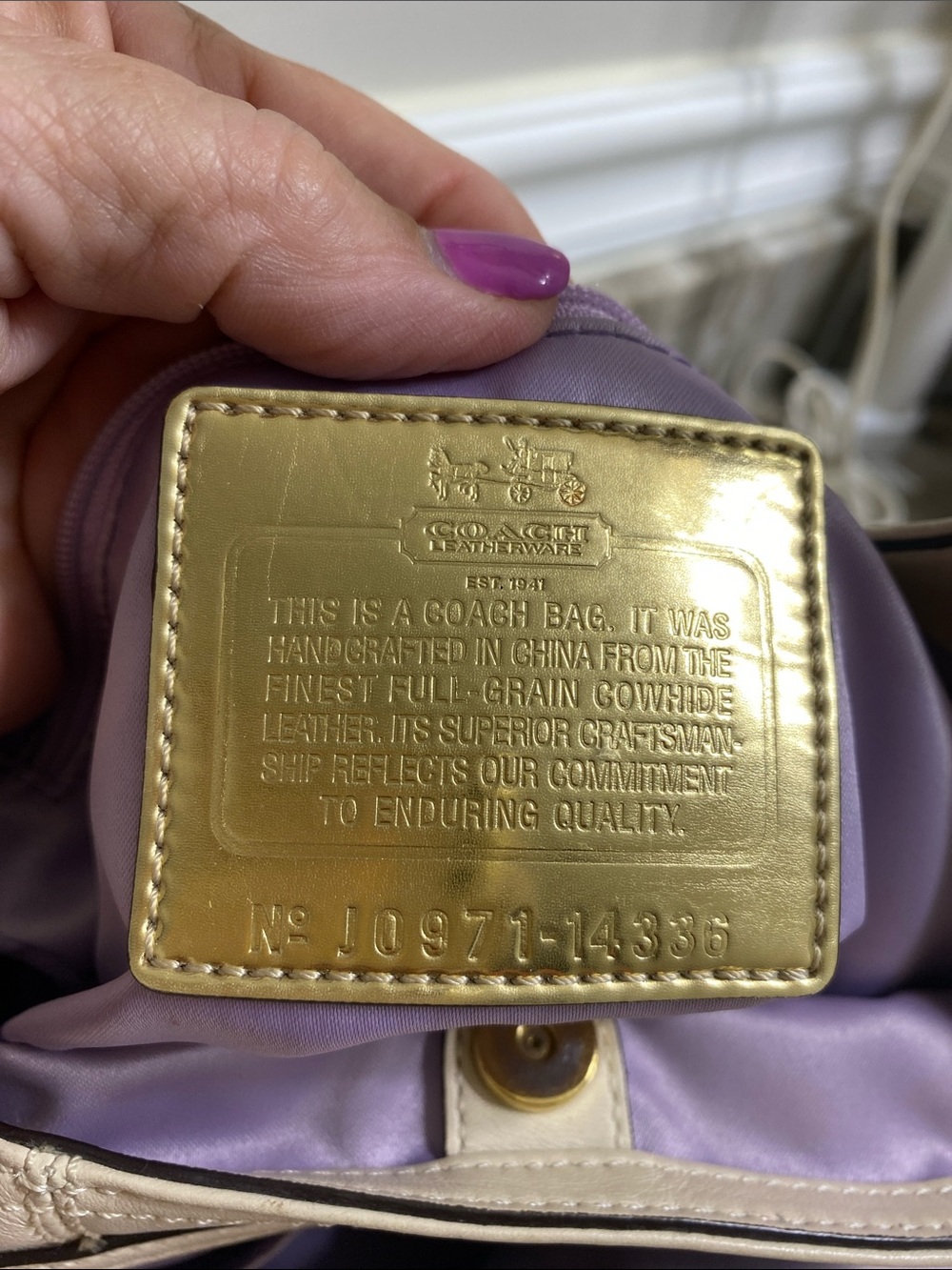 Coach Ivory Shoulder Bag - Picture 9 of 15